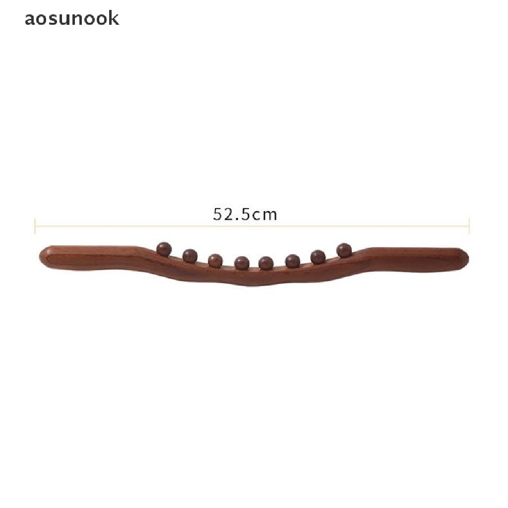 Aosunook 8 Hạt Gua Sha Gậy Mát Xa Cơ Thể Lưng Bằng Gỗ Carbon