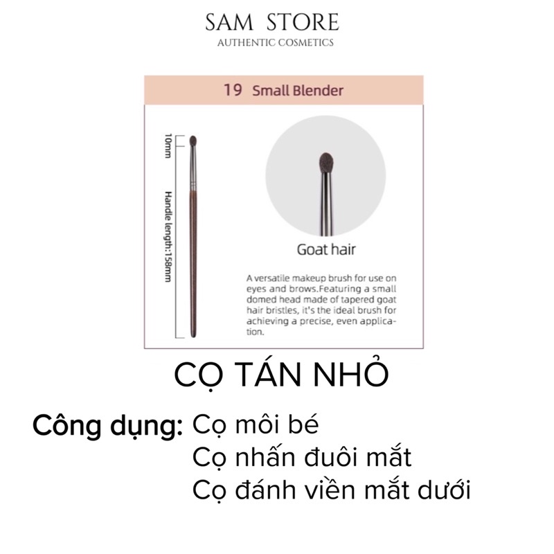 Sét cọ lông tròn đánh má hồng, mắt, môi dùng trong make up chuyên nghiệp và make up cá nhân