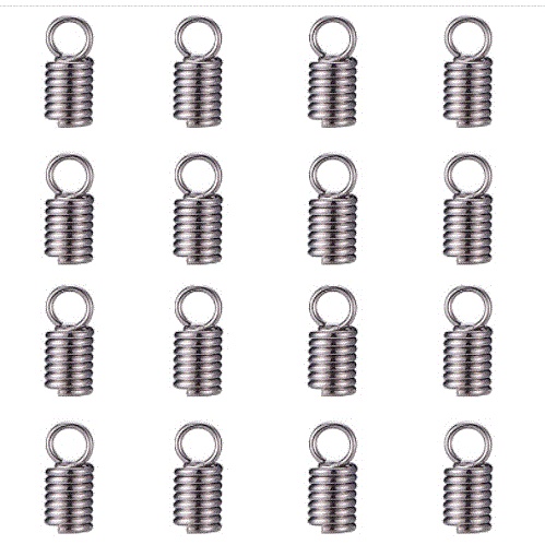 Gói 10 chốt kẹp lò xo nối đầu dây làm vòng cổ, vòng tay size 3mm
