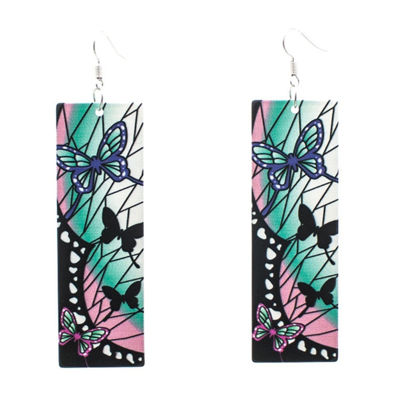 Bông Tai Acrylic Hình Bướm Hóa Trang Nhân Vật Shinobu