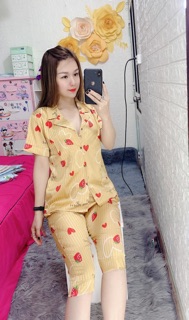 Pijama lụa gấm cao cấp(bộ lửng)
