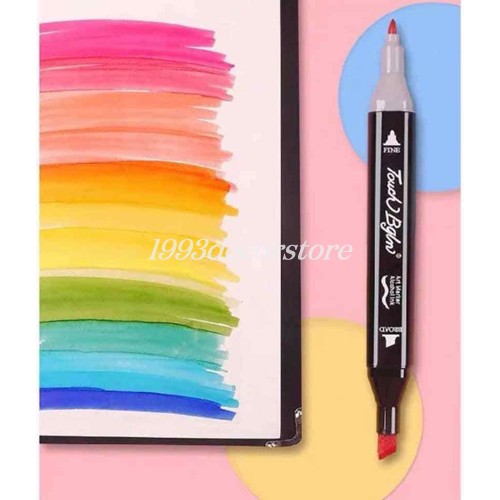 [48 BÚT]Bút vẽ, bút màu Marker TouchCool Túi Vải Bộ 48 màu, vẽ anime,chân dung,phong cảnh