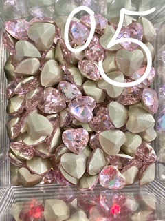 Đá khối hình tim size 8mm