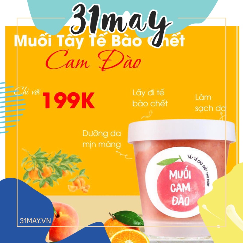 Tẩy Tế Bào Chết Body Muối Cam Đào Onaya Chính Hãng