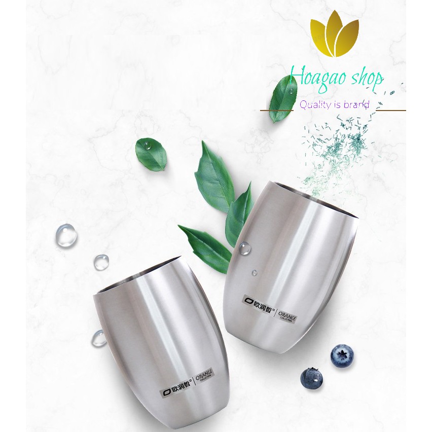 Ly cốc uống nước, bia, café, súc miệng không nắp, bằng thép không gỉ, inox 304 cao cấp