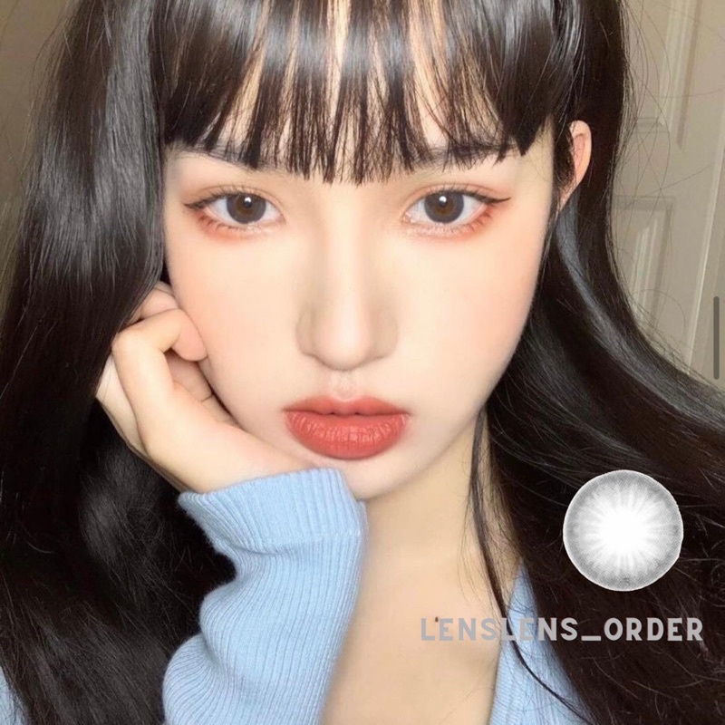 Lens Mắt Kính Áp Tròng Màu Xám Trong Tự Nhiên Đủ Độ Cận