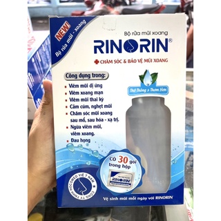 [COMBO BÌNH VÀ GÓI RỬA MŨI] RINORIN NƯỚC MUỐI RỬA MŨI