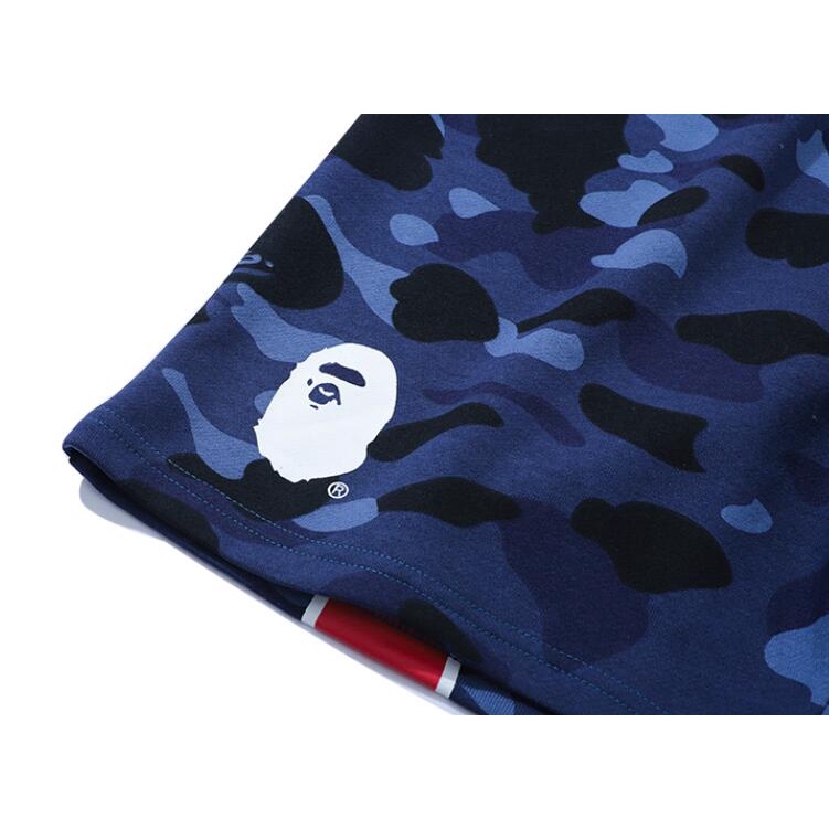 Bape Thời Trang In cotton unisex Quần Short Giản Dị
