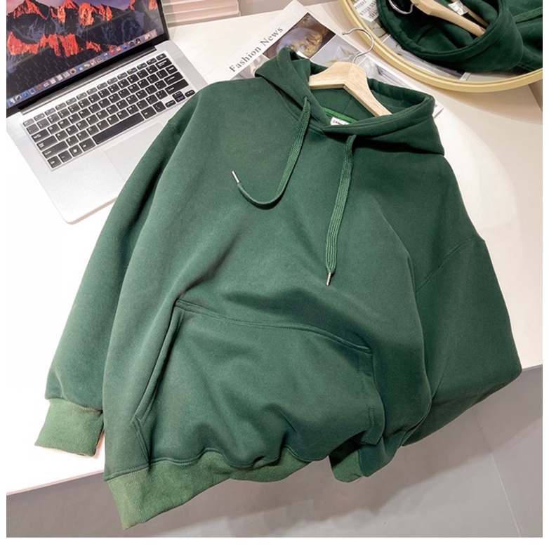 Áo hoodie nam nữ ,áo nỉ form rộng chất nỉ bông 2 lớp trơn | BigBuy360 - bigbuy360.vn