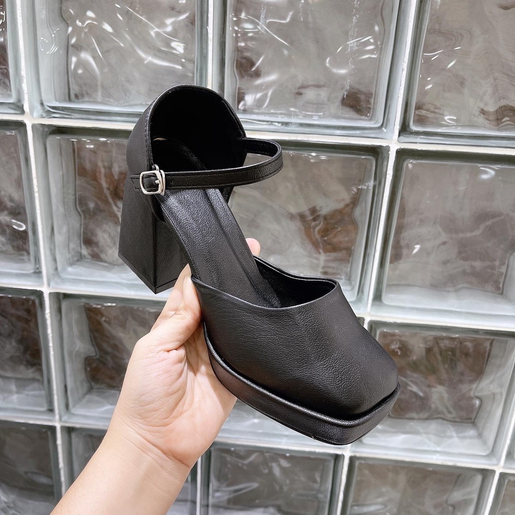 Giày cao gót nữ bít mũi gót vuông siêu xinh