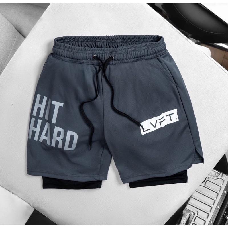 Quần Gym 2 Lớp Gym Lvft Hit Hard ,Quần 2 Lớp Có Legging Bên Trong