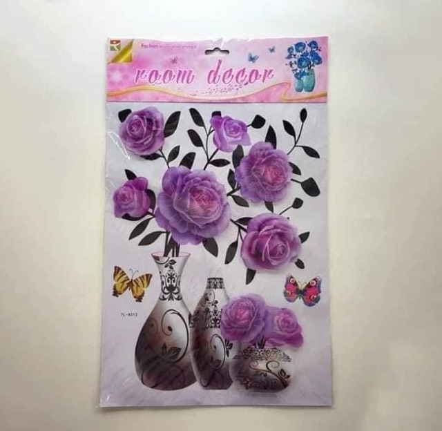 Tranh Dán Tường 3D Hoa Nổi Trang Trí Phòng Khách Room Decor