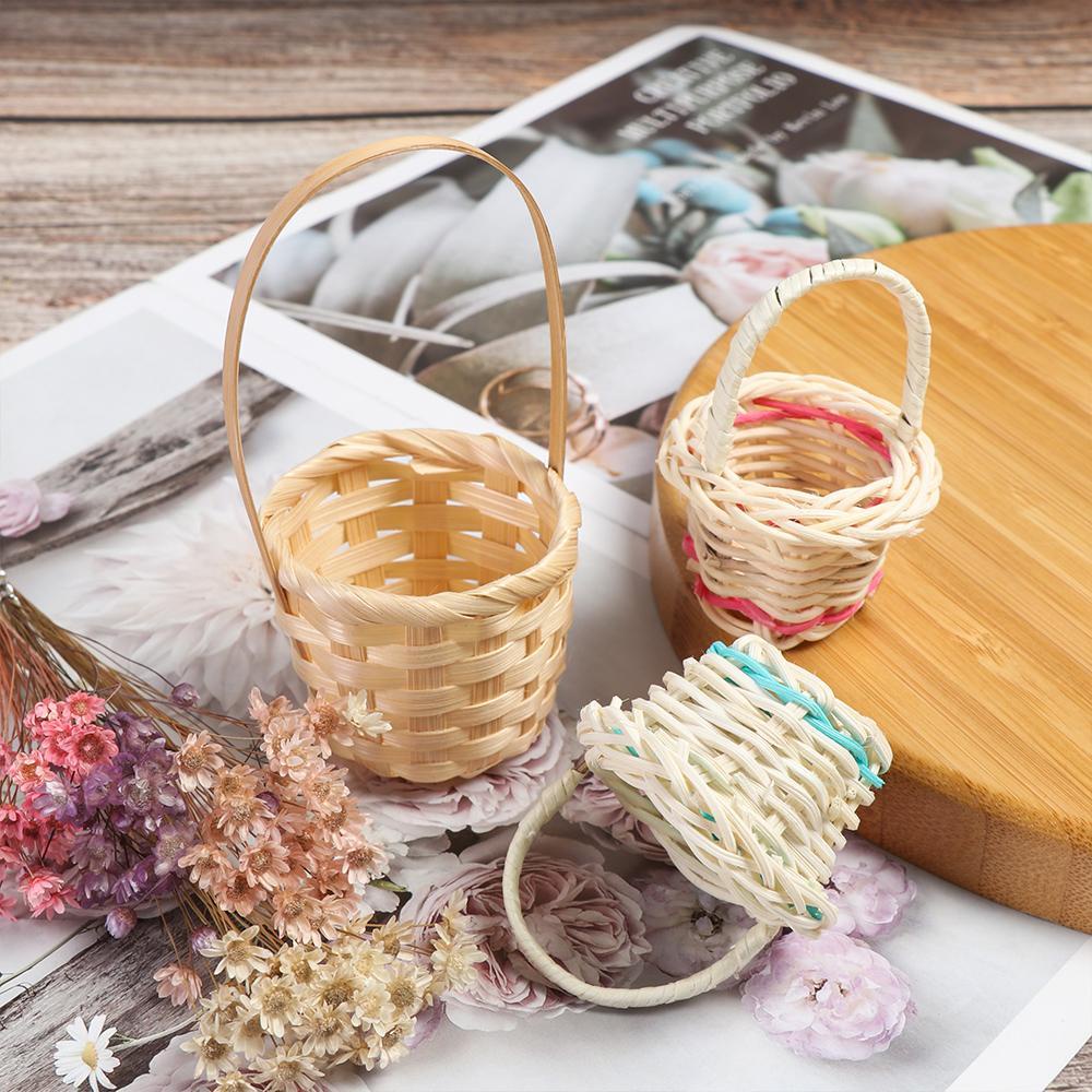 Set 1 / 4 Rổ Đựng Thực Phẩm / Rau Củ Thủ Công Mini 6 Kiểu Tự Làm
