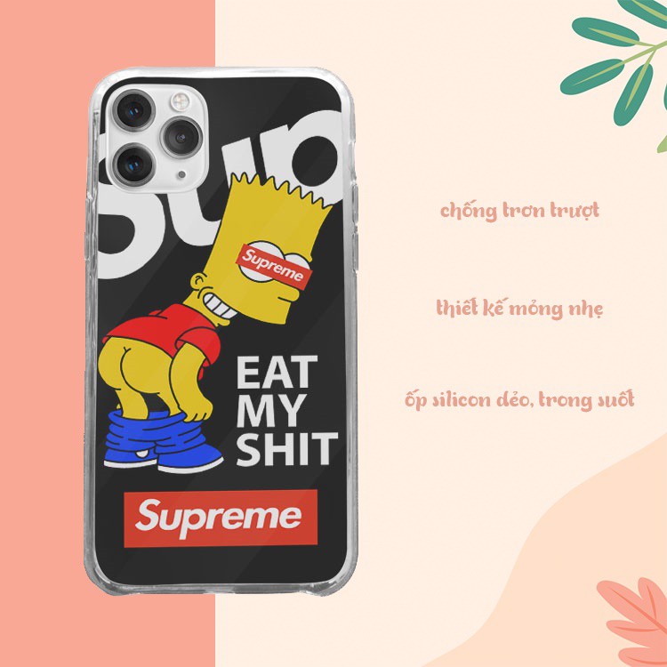 Ốp lưng iphone Bart Simpson Supreme cho Iphone 5 6 7 8 Plus X Xr 11 12 Pro Max JC20200800108-1