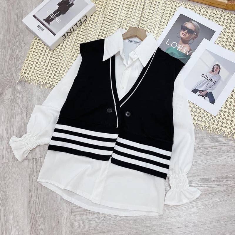 [Video cận chất] Áo Sơ Mi Trắng Nữ Cổ Đức Oversise Tay Bo Chun | BigBuy360 - bigbuy360.vn