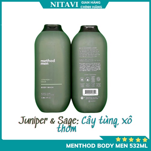 Sữa tắm Nam method men body wash 532ml Sữa tắm dưỡng ẩm cho nam giới bán chạy số 1 châu âu