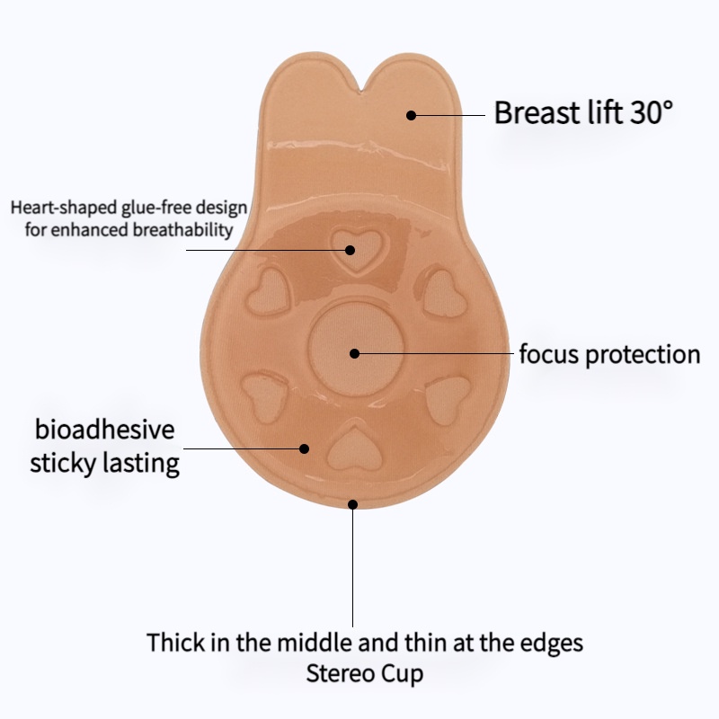 Miếng Dán Nâng Ngực Bằng silicone Thoáng Khí Cho Nữ