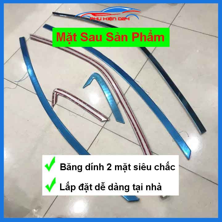 Bộ nẹp viền chân cong kính Forte 2008-2009-2010-2011-2012-2013-2014-2015-2016-2017-2018 Inox sáng bóng