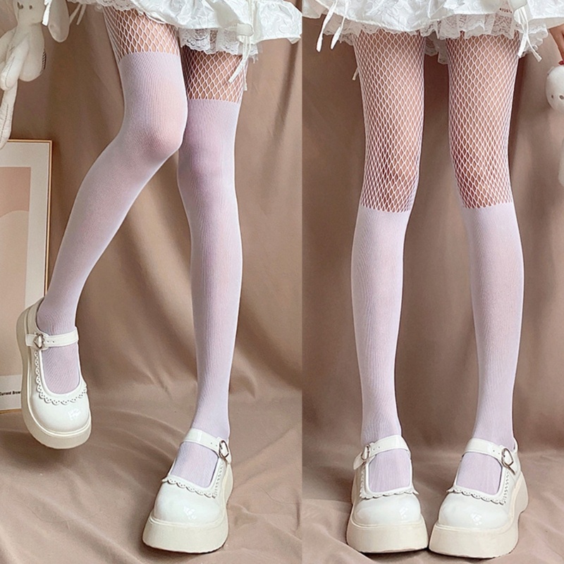 Xiangbao Quần Tất Lưới Mỏng Ghép Nối Tương Phản Gợi Cảm Cho Nữ