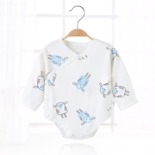 Áo Liền Quần Tam Giác Tay Dài Vải Cotton Bảo Vệ Bụng Cho Bé Sơ Sinh