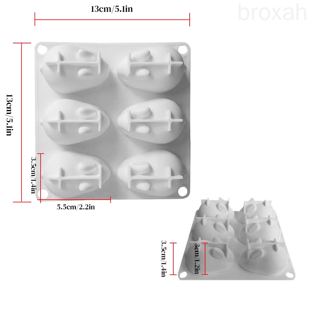 Khuôn Silicon Làm Bánh 6 Ngăn Tạo Hình Động Vật 3d
