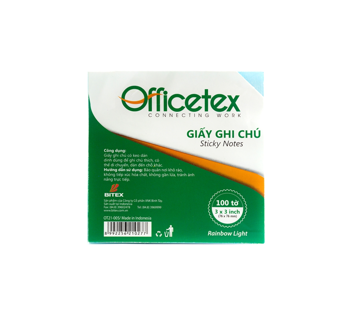 Giấy Ghi Chú Officetex 3X3 OT21-005 Màu Rainbow Light