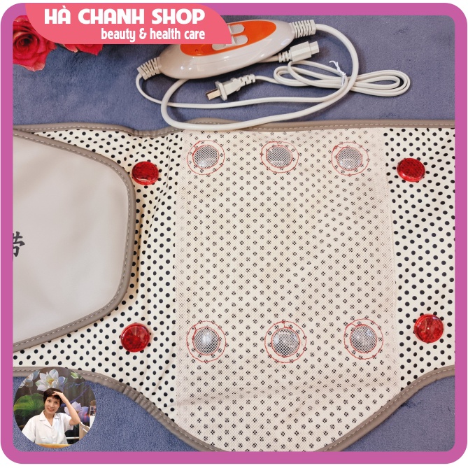 Đai Masssage Giảm Mỡ Bụng Đèn Photon Hồng Ngoại 6 Động Cơ Đai Giảm Béo Rung Quấn Nóng Máy Massage Bụng Mua Đai Tặng Dầu