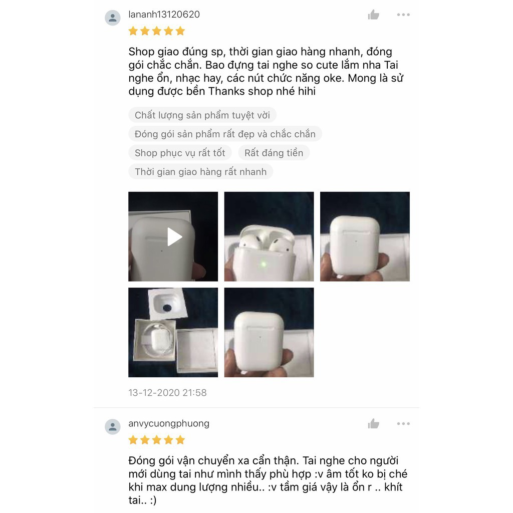 (BH 12 Tháng) Siêu Phẩm Tai Nghe Airpods 2 [ Check Setting - Đổi Tên - Định Vị - Hiển thị phần trăm pin liên tục ] | BigBuy360 - bigbuy360.vn