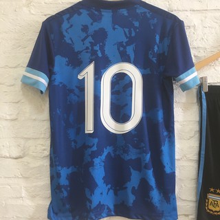 Bộ quần áo đá banh Argentina sân khách có in số