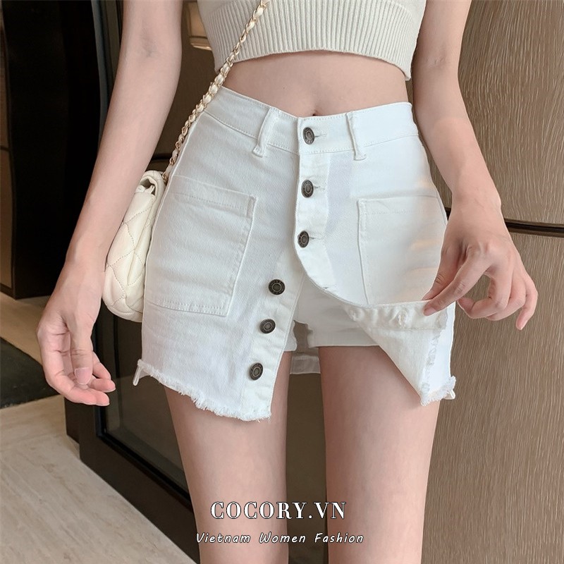 Chân Váy Denim Chữ A Cạp Cao Thời Trang Cho Nữ | BigBuy360 - bigbuy360.vn