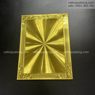 Decal nhủ vàng size 20x30  dùng cho kỷ niệm chương gỗ lớn, biểu trưng gỗ, bảng vinh danh
