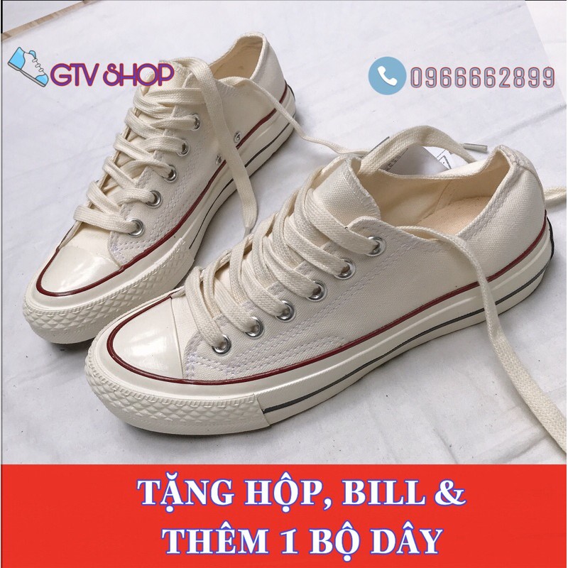 [Full box &amp; Tặng thêm 1 bộ dây] Giày thể thao BẢN CHUẨN 11 CV trắng thấp, size 36-43. .