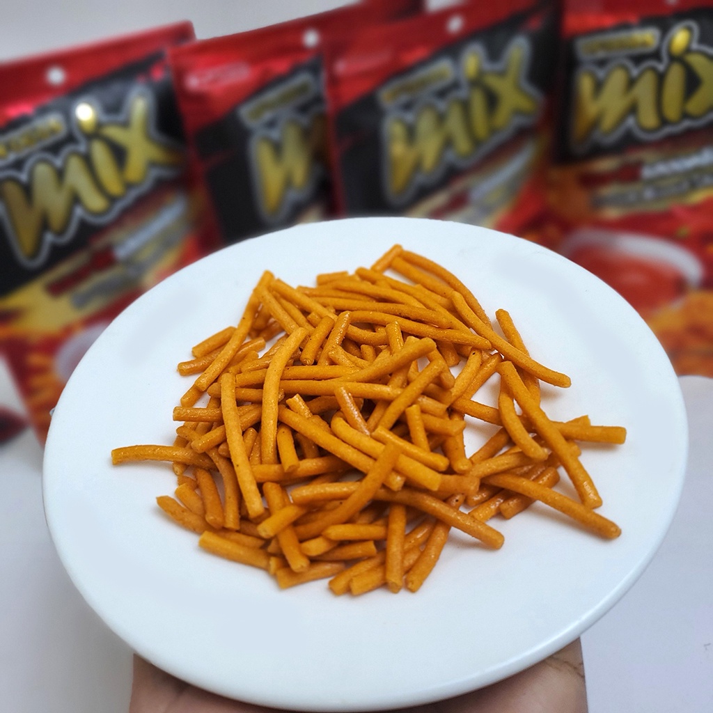 Snack tăm cay Mix bim bim que cay vfood vị ớt cay Thái Lan gói 25g - ăn vặt cô nương béo