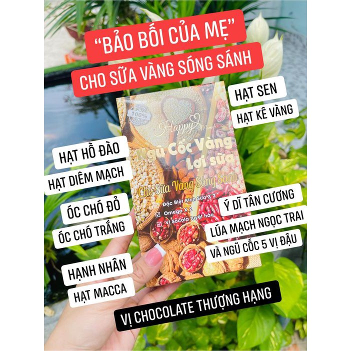 {TẶNG QUÀ SỐC} NGŨ CỐC LỢI SỮA HAPPY MOM VỊ SOCOLA (HỘP 450G)