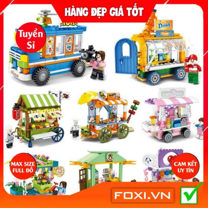 Đồ Chơi Lắp Ráp Cửa Hàng Lưu Động Foxi-Trò chơi giải trí bé yêu-phát triển tư duy thông minh IQ