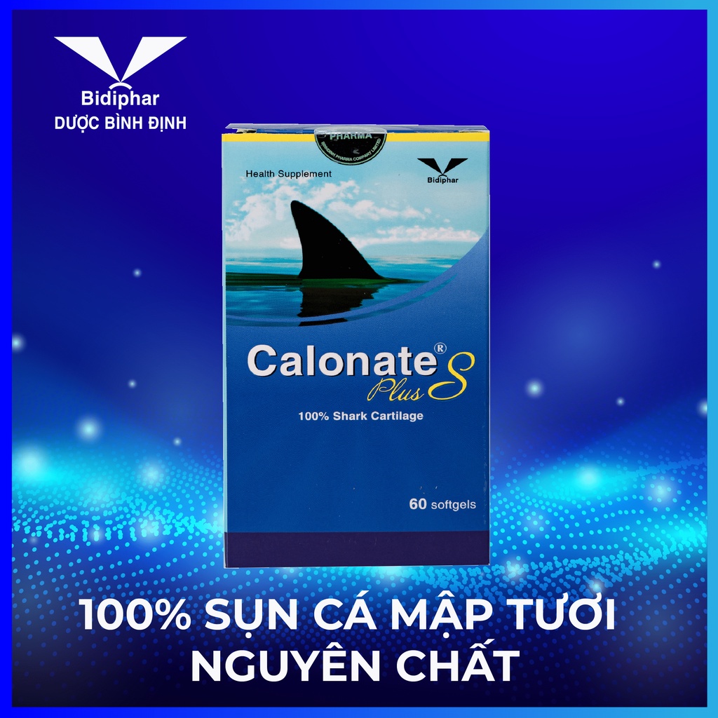 Calonates Plus- Sụn Cá Mập Nguyên Chất 750mg - Lọ 60 Viên