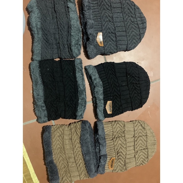 Set Mũ kèm khăn lót lông ấm áp cho nam nữ