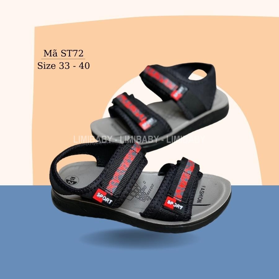 Dép sandal bé trai - Quai hậu học sinh siêu nhẹ kháng khuẩn cho bé đi học đi biển khỏe khoắn và năng động ST72
