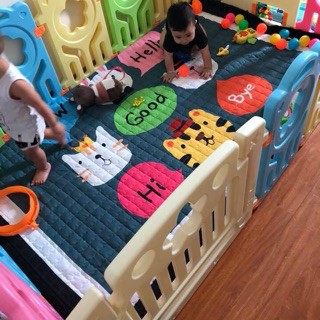 Quây Cũi Nhựa Bộ 12 , 14 , 16 Miếng ( Tương Ứng với các kích thước 1,2mx1,6m . 1,6mx1,6m , 1,6mx2m )