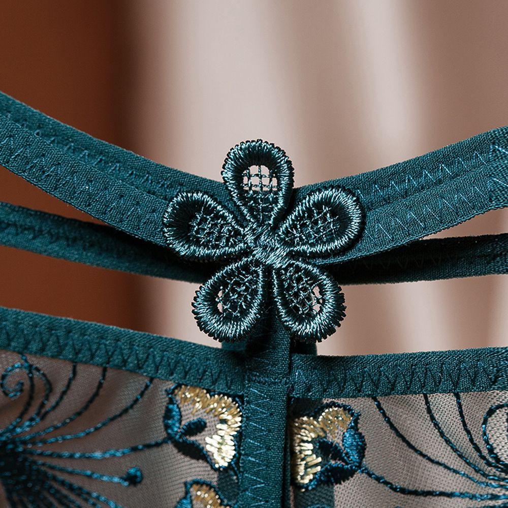 EXPEN Quần Lót Lọt Khe Lưng Thấp Hoạ Tiết Hoa Thêu Cho Phái Nữ