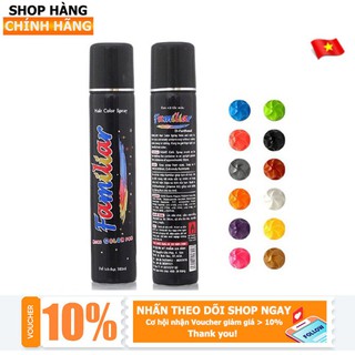 Familiar -  Keo Xịt Tóc Màu Tạo Kiểu Nhuộm Tạm Thời Tại Nhà FAMILIAR 100ml 20 Màu Sắc Lựa Chọn – VN VN  - Store Chính Hã
