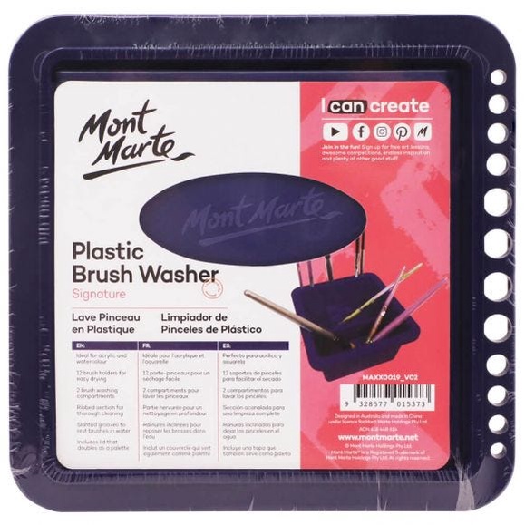 Xô rửa Cọ Vẽ Mont Marte Chuyên Dụng Bằng Nhựa