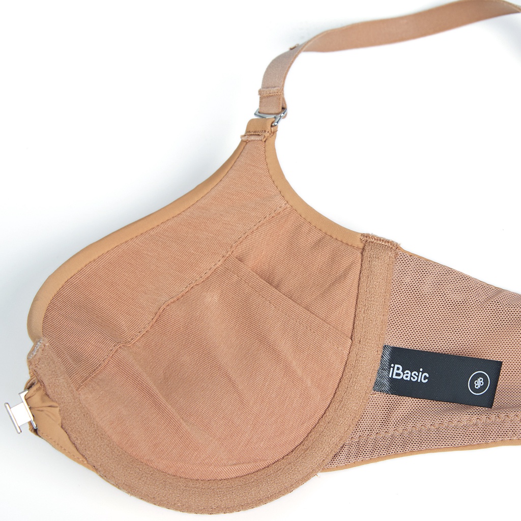 [MUA 2 GIẢM 30% - MUA 3 GIẢM 40%] Áo ngực có gọng mút dày cup T- shirt cài trước iBasic BRAW126