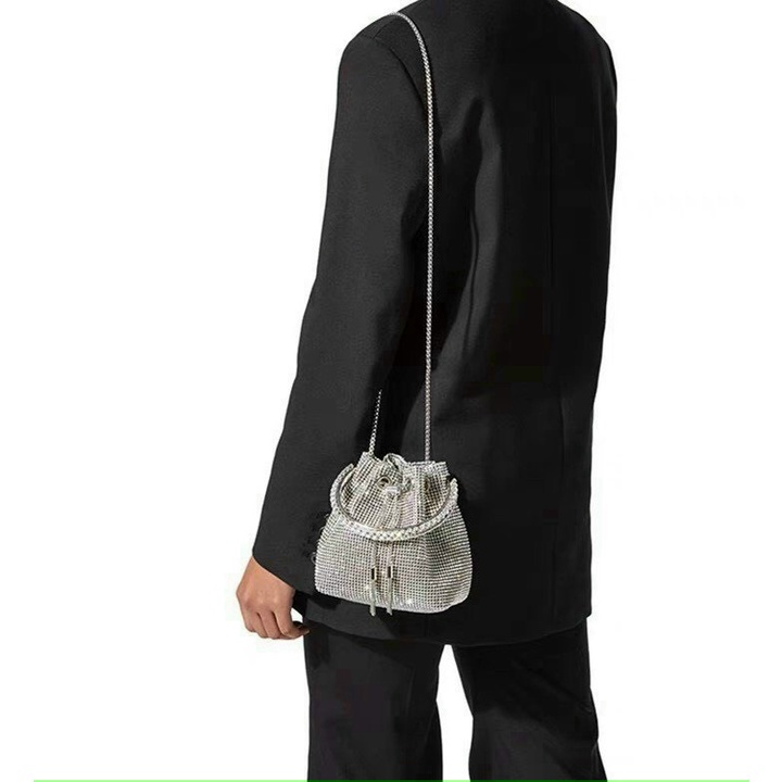 Túi rút Đá Cầm Tay Đeo Chéo Đeo Vai Sáng Lấp Lánh Hottrent Hàng Loại 1 có Hộp