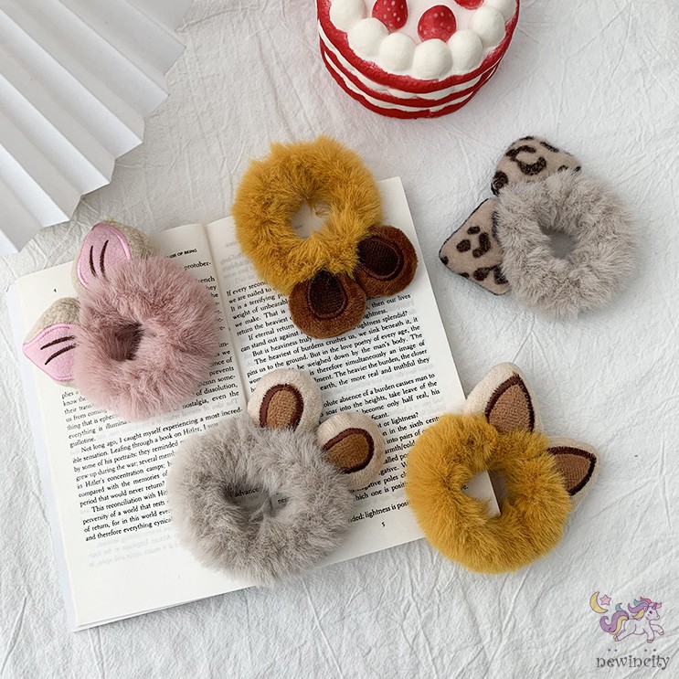 Dây Cột Tóc Hình Tai Thỏ Đáng Yêu Kiểu Hàn Quốc Cho Bé Gái