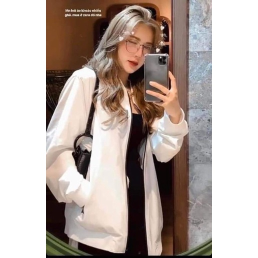 ÁO KHOÁC BOMBER VẢI NỈ - ZARA AUTH