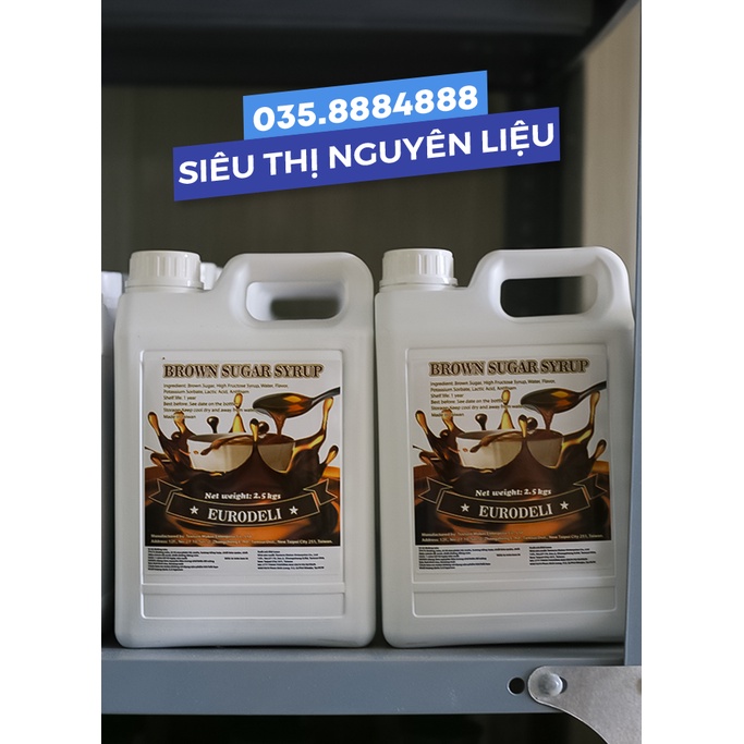 Siro Đường Đen Đài Loan Eurodeli Can 2.5Kg