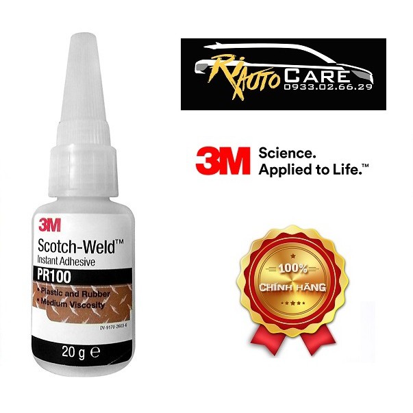 Keo Siêu Dính 3M PR100 Scotch-Weld Plastic & Rubber Instant Adhesive 20g