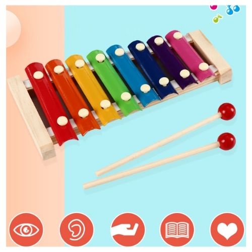 Đồ chơi gỗ montessori cho bé gái bé trai đàn xylophone an toàn thông minh trí tuệ đồ chơi giáo dục BABY MAX