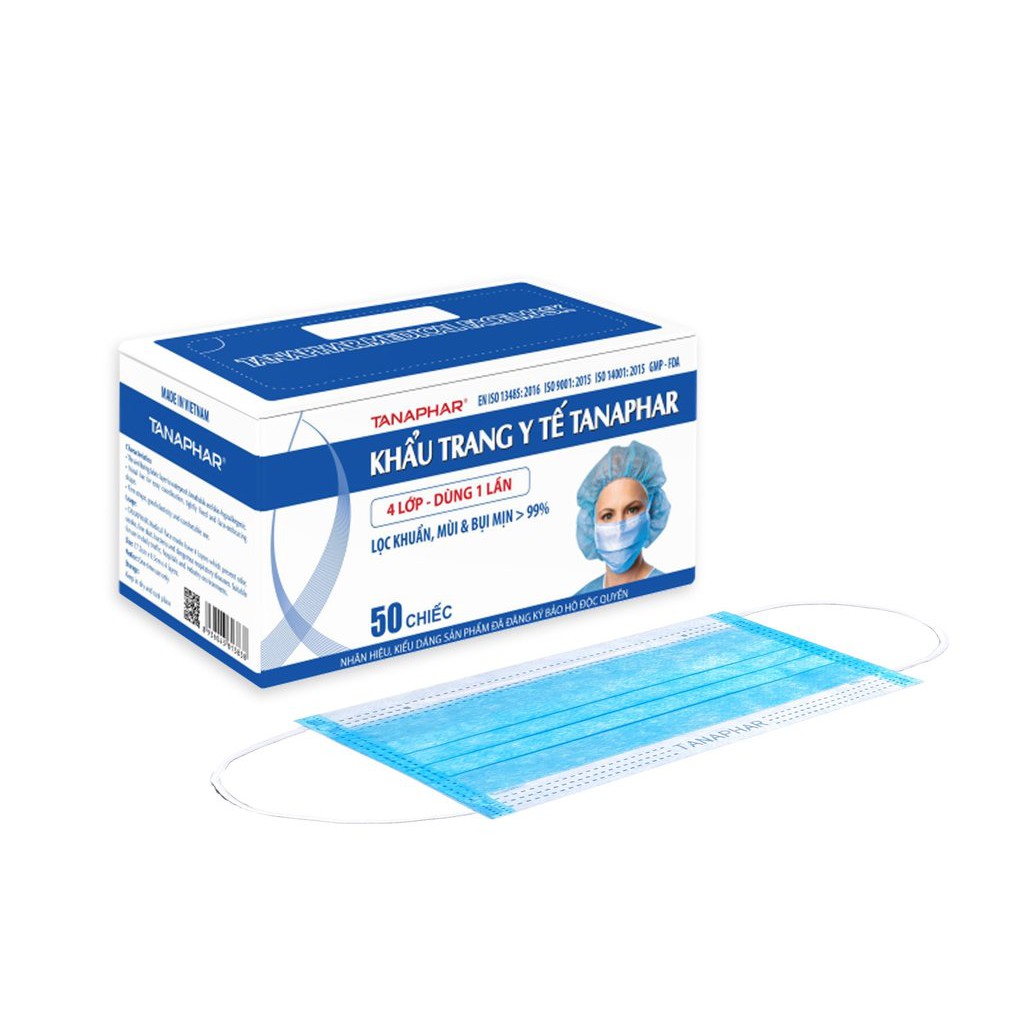 Khẩu Trang Y Tế TANAPHAR Hộp 50 Chiếc